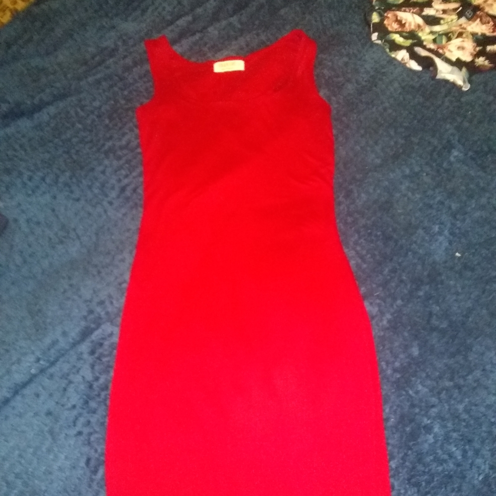 Red tank dress
